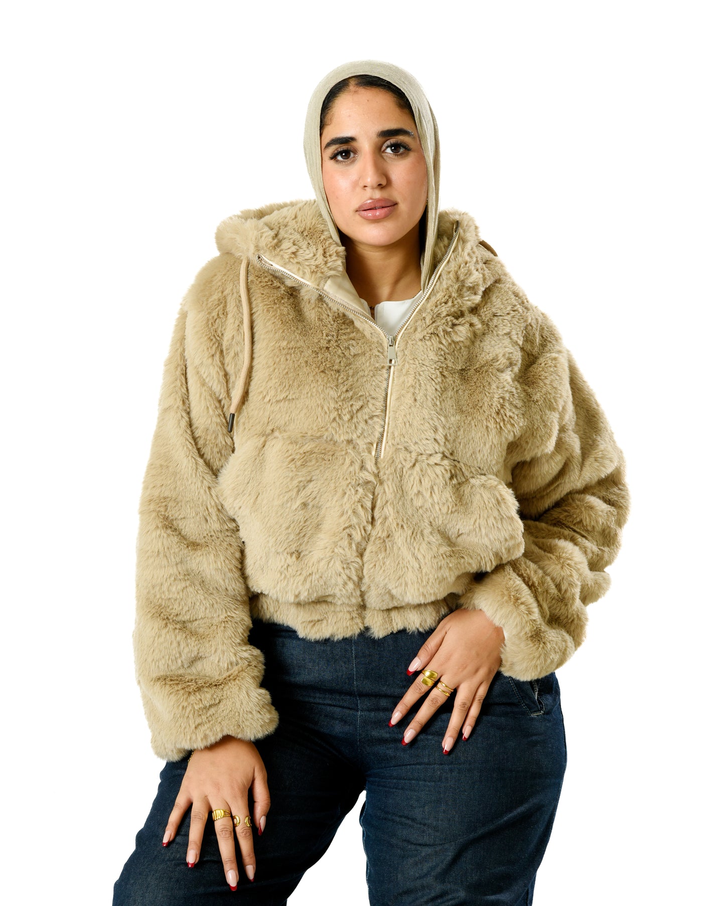 Hooded Fur Jacket
