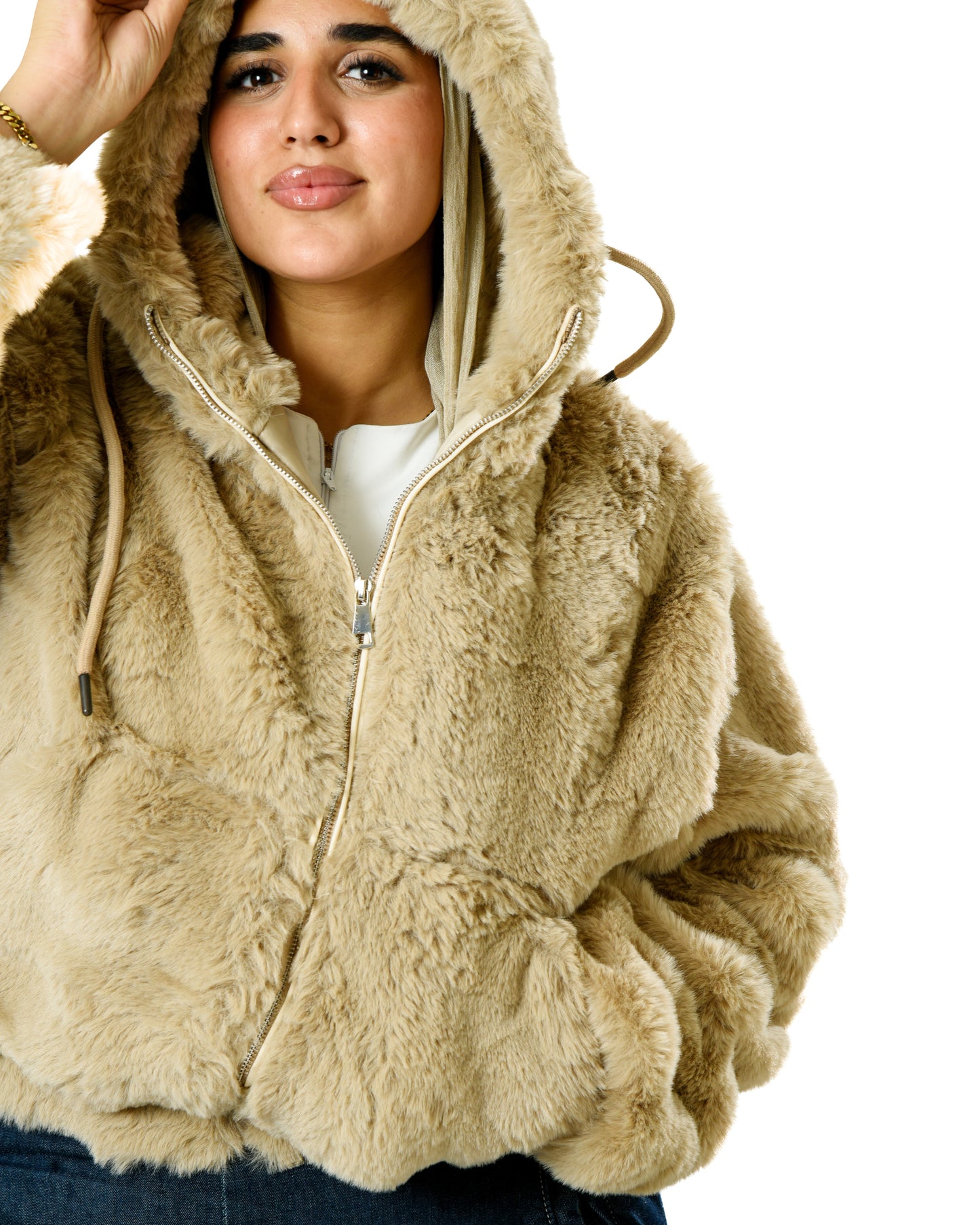 Hooded Fur Jacket