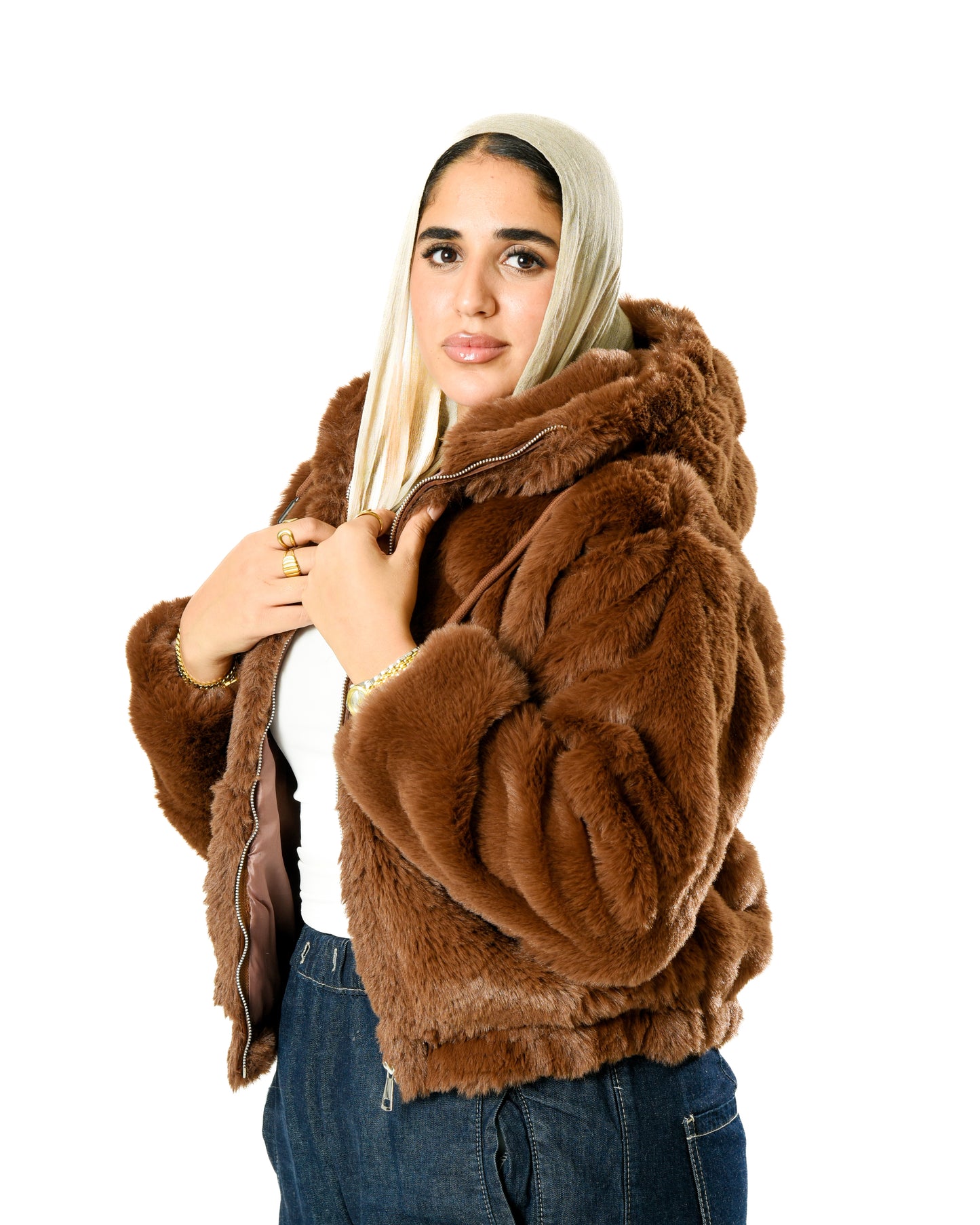Hooded Fur Jacket