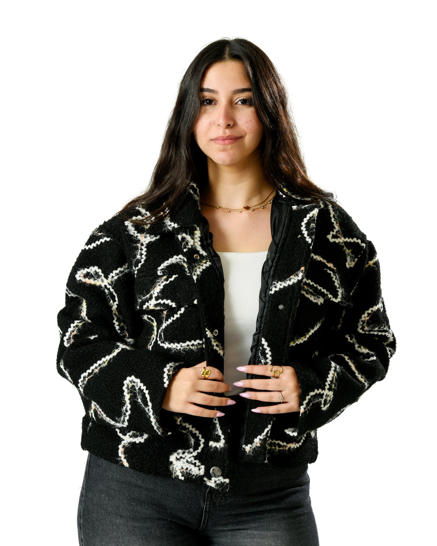 Short Emb Teddybear Jacket