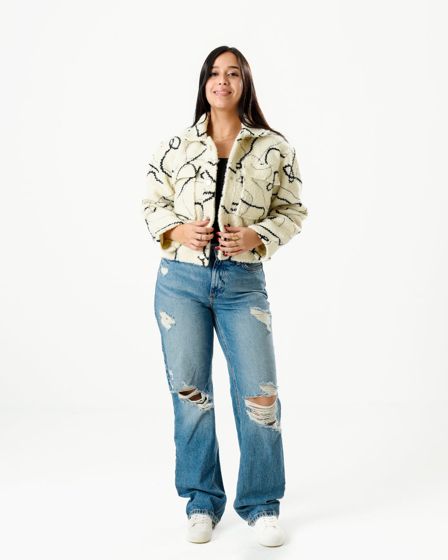 Short Emb Teddybear Jacket