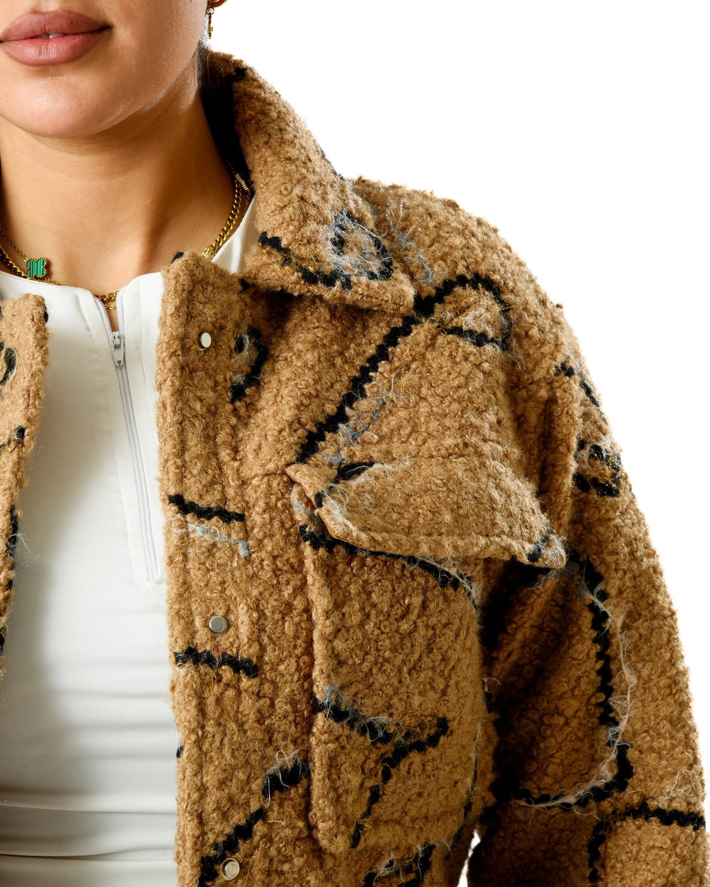 Short Emb Teddybear Jacket