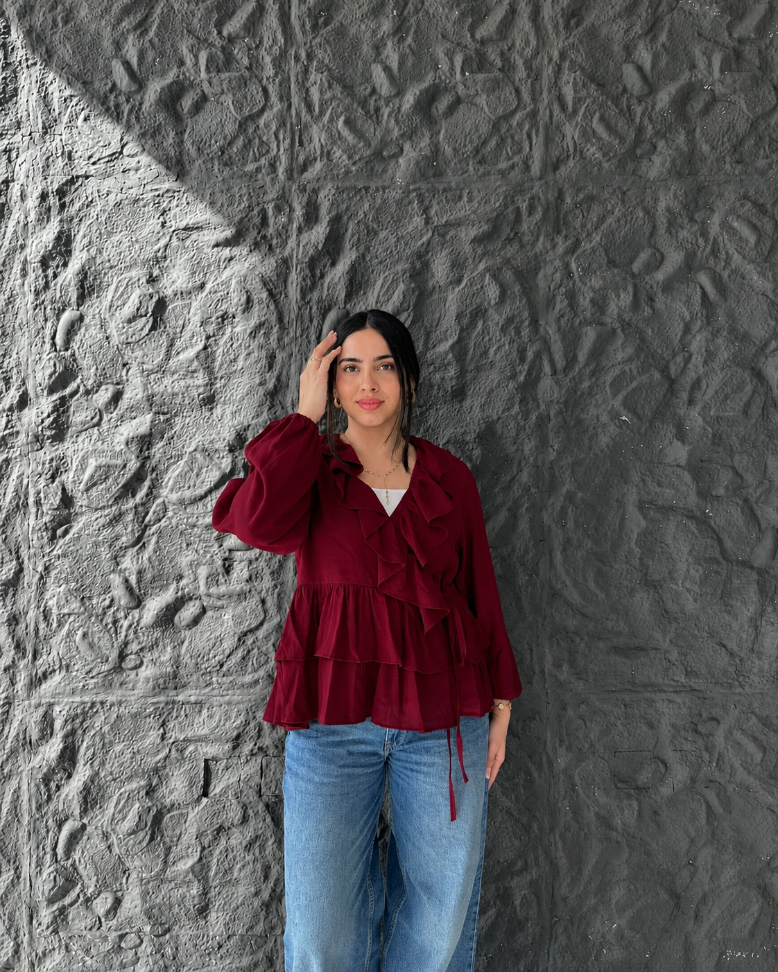 Warp Ruffles Blouse