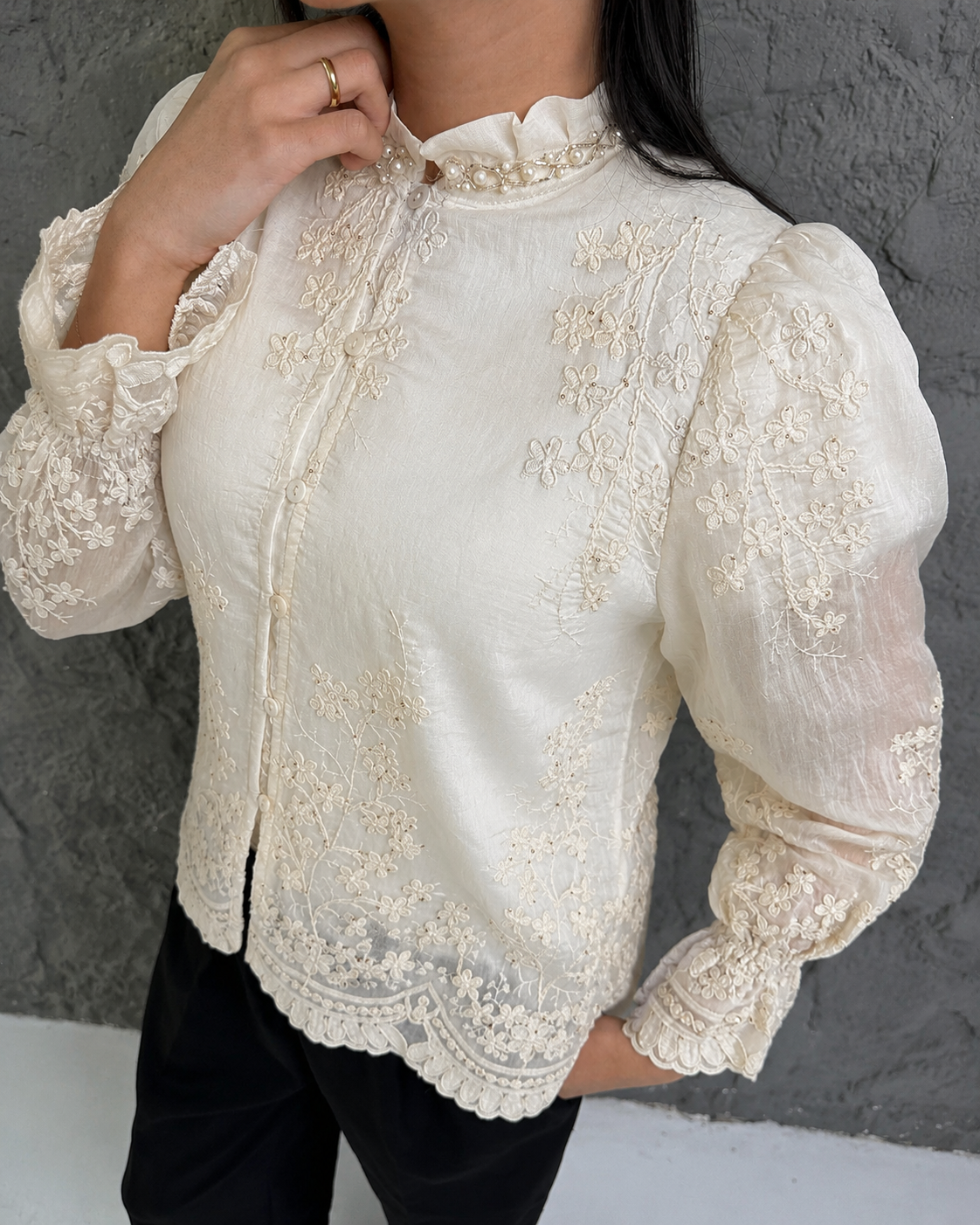 Royal Embroidered Blouse